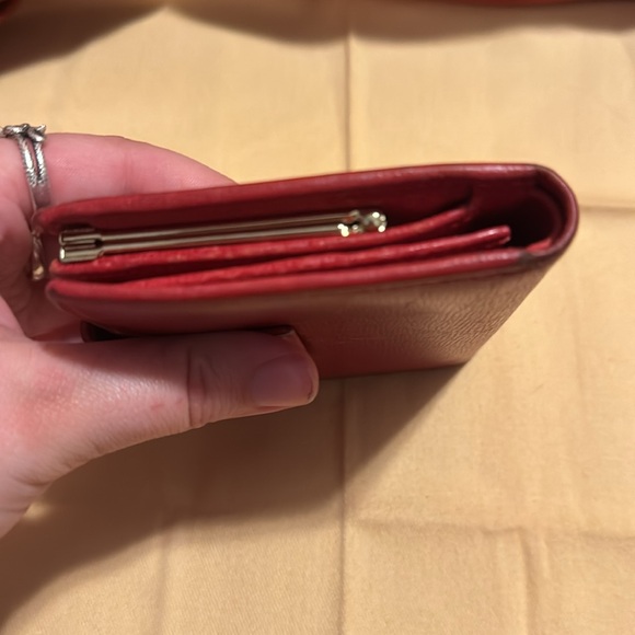 Celine Red Kisslock and Snap Wallet - Picture 5 of 8